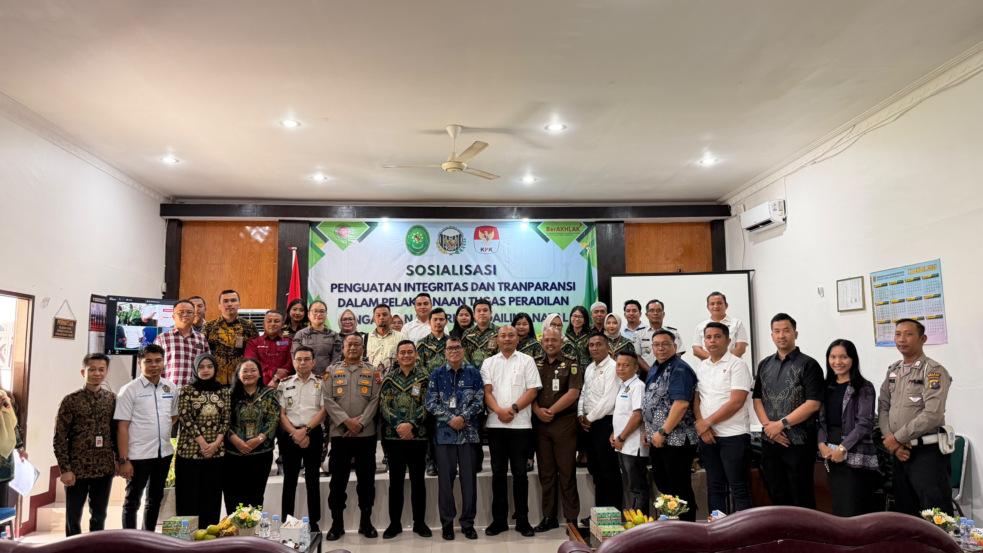 Sosialisasi Penguatan Integritas, PN Mandailing Natal Gandeng KPK & Komisi Yudisial