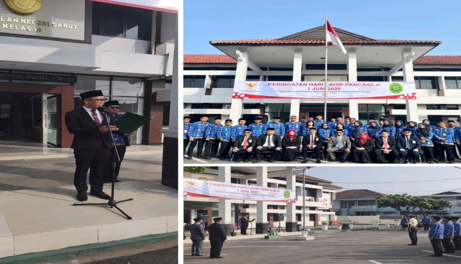 Teguhkan Integritas & Persatuan Bangsa, PN Garut Gelar Upacara Hari Lahir Pancasila