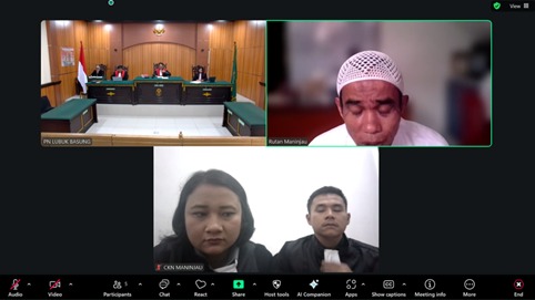 Terdampak Bencana, PN Lubuk Basung Bersidang Via Video Conference