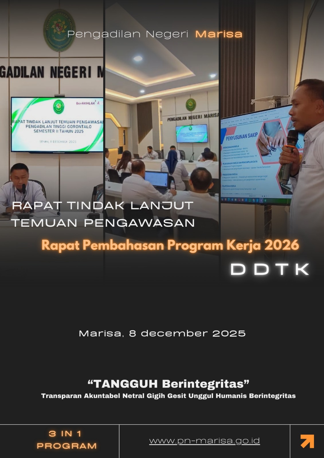 Tiga Agenda Penting PN Marisa Dalam Peningkatan Kualitas Pelayanan Publik
