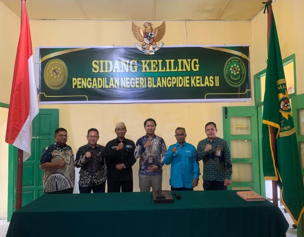Tindaklanjuti MoU Disdukcapil, Sidang Keliling Perdana PN Blangpidie Digelar
