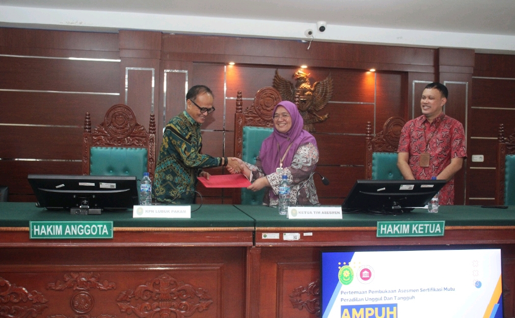 Tingkatkan Kualitas Layanan, PN Lubuk Pakam Jalani Asesmen AMPUH oleh Badilum