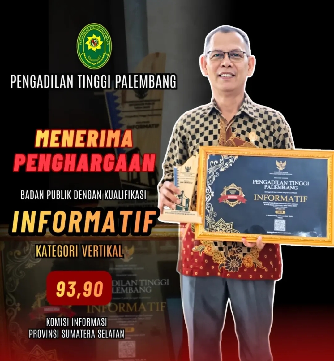 Tuai Prestasi, PT Palembang Raih Anugerah Keterbukaan Informasi Publik