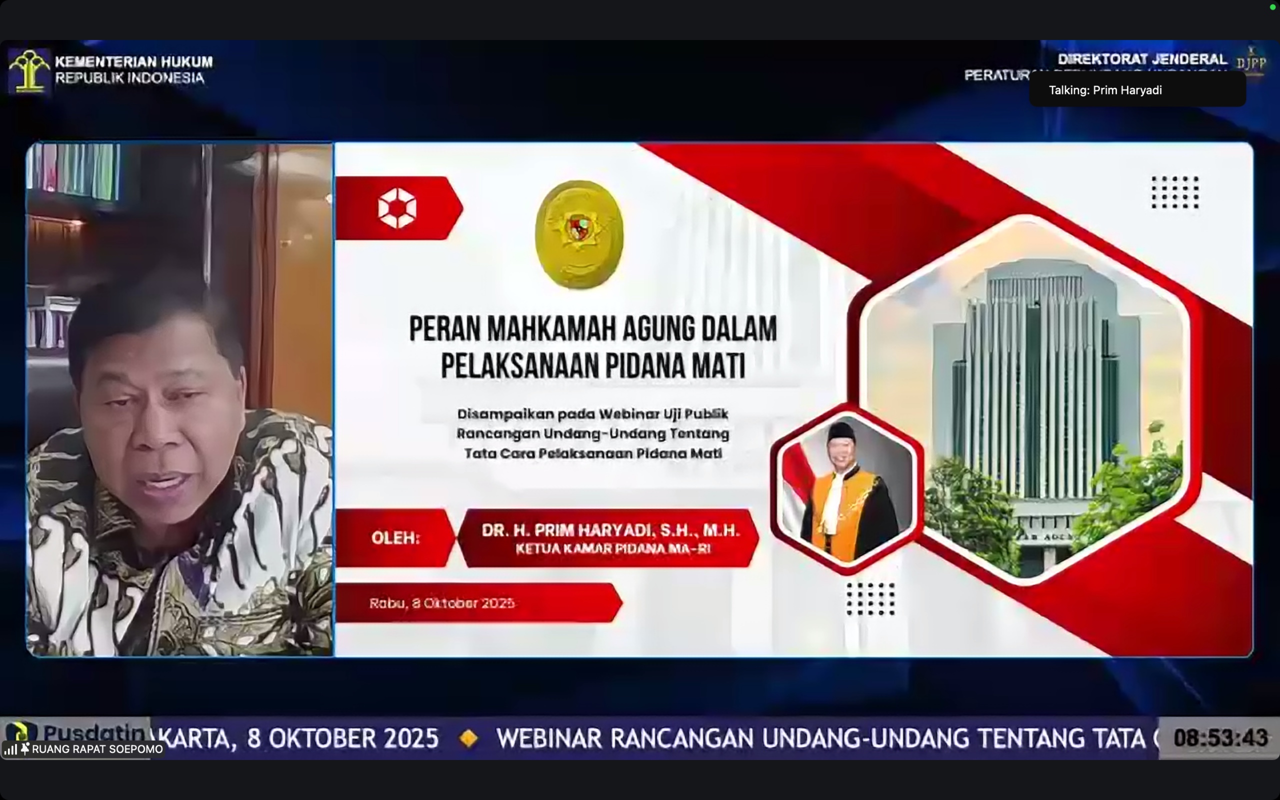 Uji Publik RUU Pelaksanaan Pidana Mati, Tuaka Pidana MA Bahas Peran Peradilan