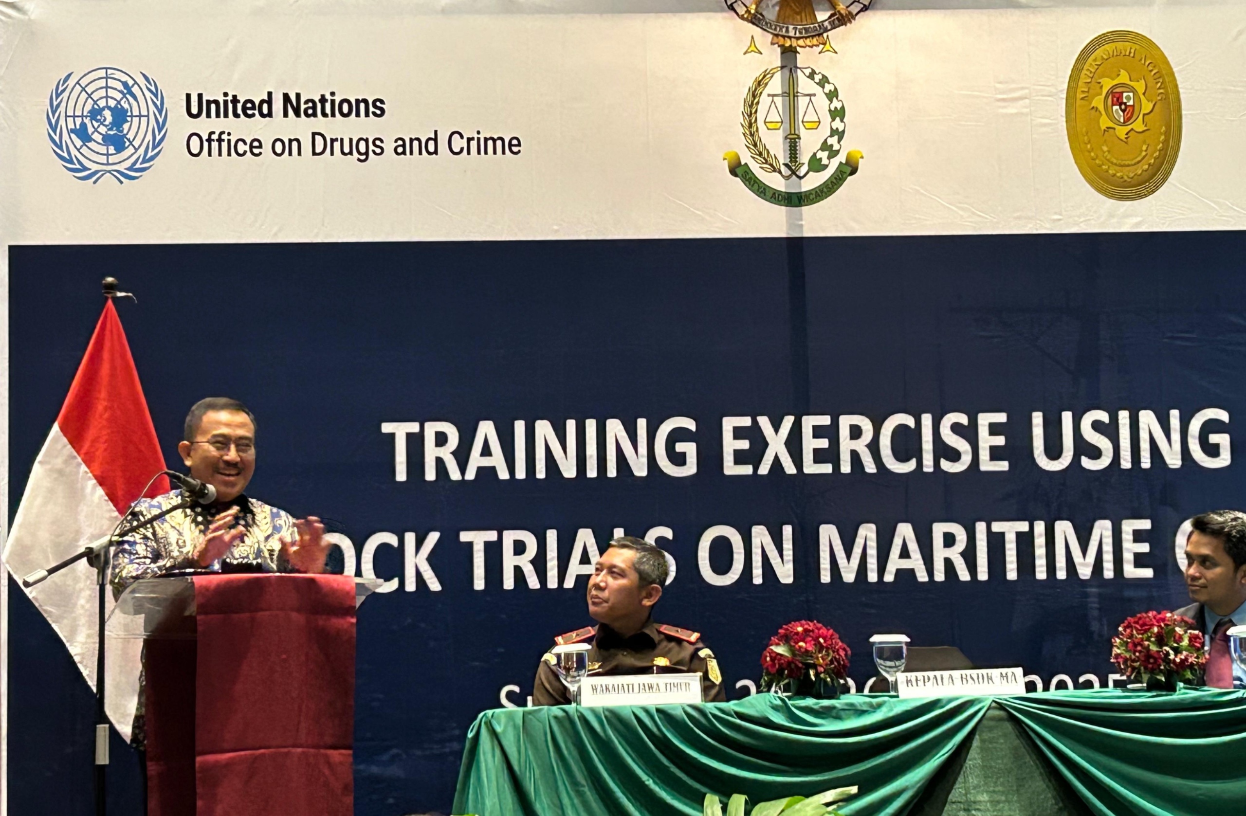 UNODC, Badiklat Kejaksaan dan BSDK MA adakan Peradilan Semu Kejahatan Maritim