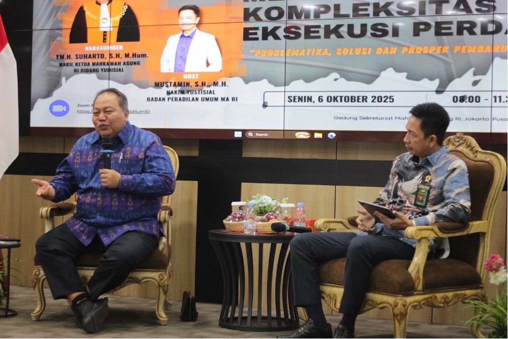 Wakil Ketua MA: Sharing Knowledge Ketua PN Lama-Baru Penting Terkait Eksekusi