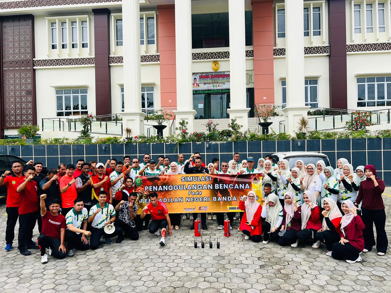 Tanggap Bencana, PN Banda Aceh dan BPBD Kota Banda Aceh Gelar Simulasi